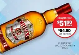 Harry Brown Chivas regal 12yo scotch whisky offer