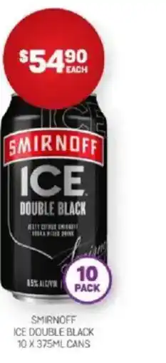 Harry Brown Smirnoff ice double black offer