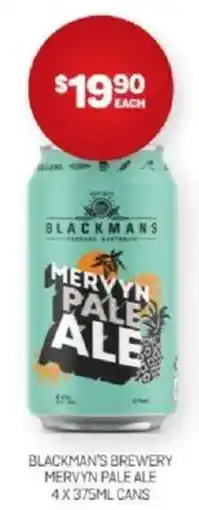 Harry Brown Blackman's brewery mervyn pale offer