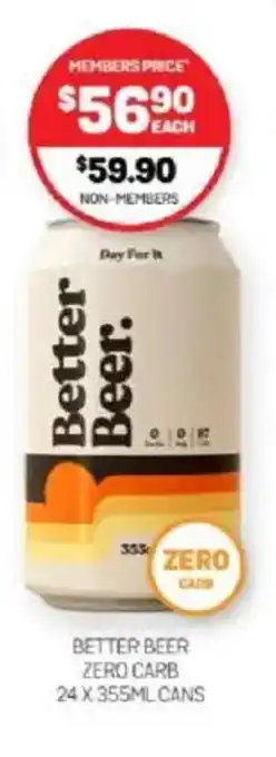 Harry Brown Better beer zero carb offer