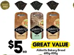 Drakes Abbotts Bakery Bread offer