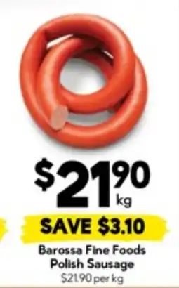 Drakes Barossa Fine Foods Polish Sausage offer
