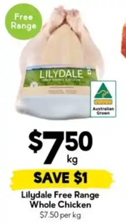 Drakes Lilydale Free Range Whole Chicken offer
