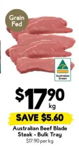 Drakes Australian Beef Blade Steak - Bulk Tray offer