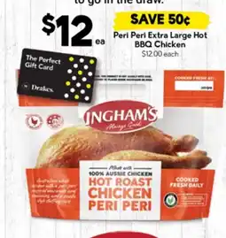 Drakes Peri Peri Extra Large Hot BBQ Chicken offer