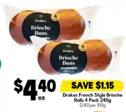 Drakes Drakes French Style Brioche Rolls offer