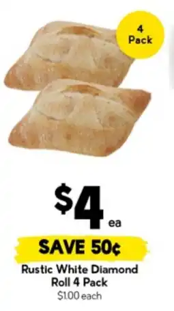 Drakes Rustic White Diamond Roll offer