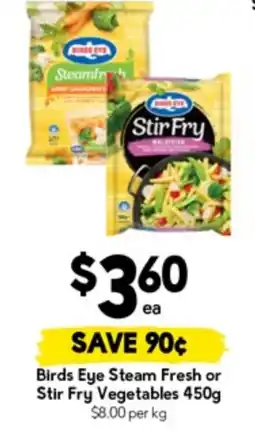 Drakes Birds Eye Steam Fresh or Stir Fry Vegetables offer