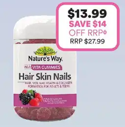 Priceline Nature's Way Adult Vita Gummies Hair Skin Nails offer