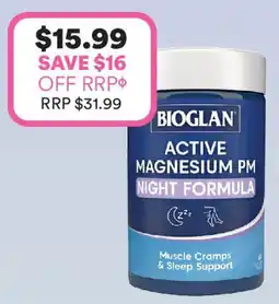 Priceline Bioglan Active Magnesium PM Night Formula offer