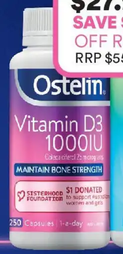 Priceline Ostelin Vitamin D3 1000IU offer