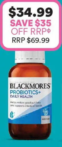 Priceline Blackmores Probiotics Daily Health offer