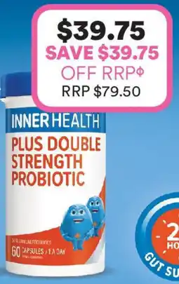 Priceline Inner health plus double strength probiotic offer