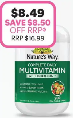 Priceline Nature's way complete daily multivitamin offer