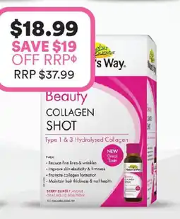 Priceline Nature's way beauty collagen shot offer