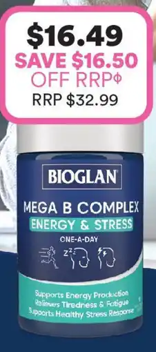 Priceline Bioglan mega b complex energy & stress offer