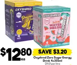 Drakes Oxyshred Zero Sugar Energy Drink offer