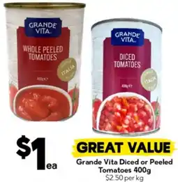 Drakes Grande Vita Diced or Peeled Tomatoes offer