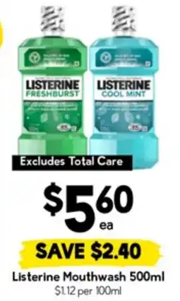Drakes Listerine Mouthwash offer