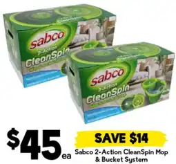 Drakes Sabco 2-Action CleanSpin Mop & Bucket System offer