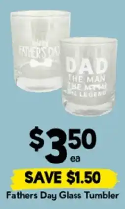 Drakes Fathers Day Glass Tumbler offer