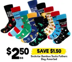 Drakes Sockstar Bamboo Socks Fathers Day Assorted offer