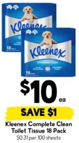 Drakes Kleenex Complete Clean Toilet Tissue offer