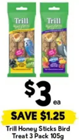 Drakes Trill Honey Sticks Bird Treat offer