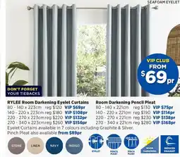 Spotlight RYLEE Room Darkening Eyelet Curtains offer