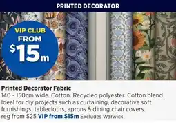 Spotlight Printed Decorator Fabric offer