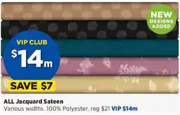 Spotlight ALL Jacquard Sateen offer