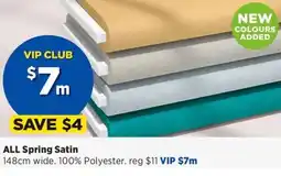 Spotlight ALL Spring Satin offer