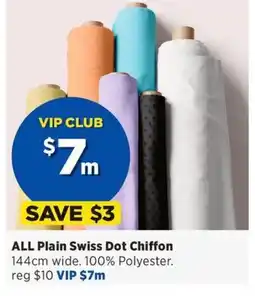 Spotlight ALL Plain Swiss Dot Chiffon offer