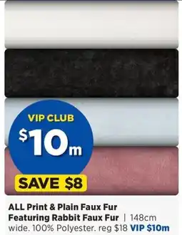 Spotlight ALL Print & Plain Faux Fur Featuring Rabbit Faux Fur offer