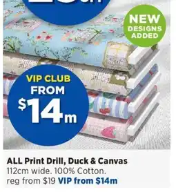 Spotlight ALL Print Drill, Duck & Canvas offer