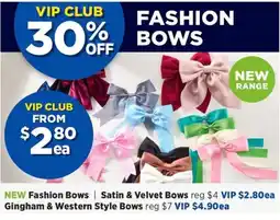Spotlight Fashion Bows Satin & Velvet Bows offer