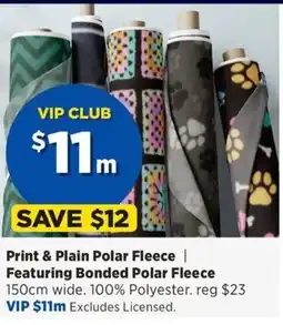 Spotlight Print & Plain Polar Fleece Featuring Bonded Polar Fleece offer