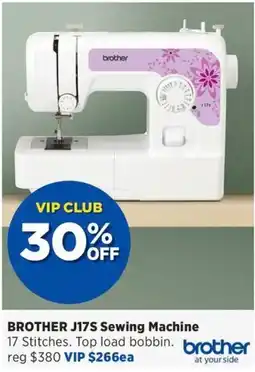 Spotlight BROTHER J17S Sewing Machine offer