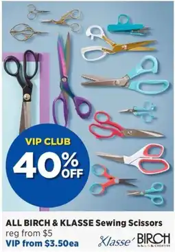 Spotlight ALL BIRCH & KLASSE Sewing Scissors offer