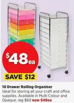 Spotlight 10 Drawer Rolling Organiser offer