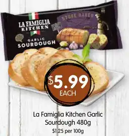 Spudshed La Famiglia Kitchen Garlic Sourdough offer