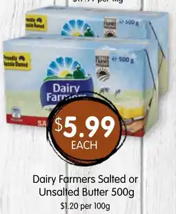 Spudshed Dairy Farmers Salted or Unsalted Butter offer
