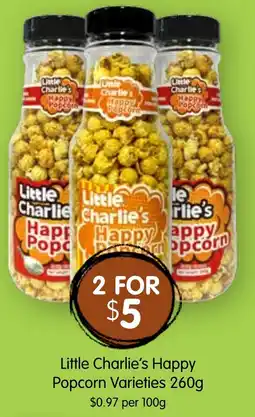 Spudshed Lule Charlie's Happy Popcorn Varities offer
