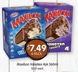Spudshed Maxibon Varieties offer