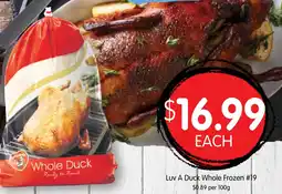 Spudshed Luv A Duck Whole Frozen offer