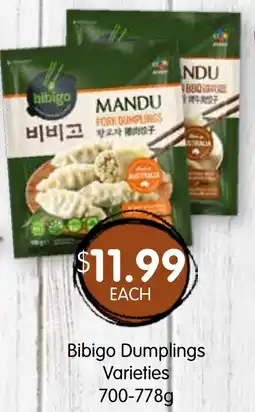 Spudshed Bibigo Dumplings Varieties offer