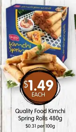 Spudshed Quality Food Kimchi Spring Rolls offer