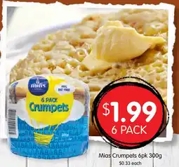 Spudshed Mias Crumpets offer