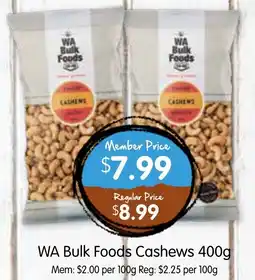 Spudshed WA Bulk Foods Cashews offer