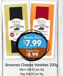 Spudshed Brownes Cheese Varieties offer